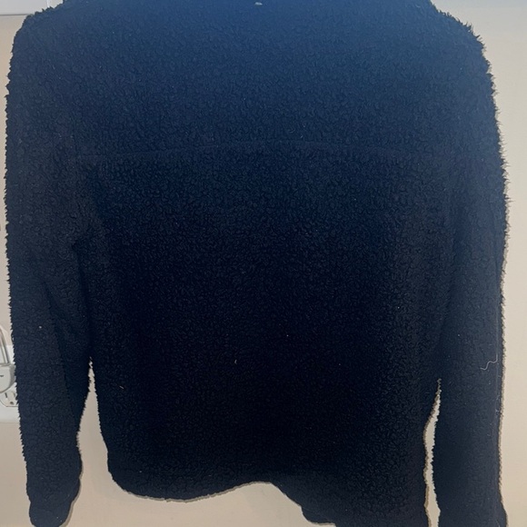 Say What? Black Teddy Jacket Asymmetrical Zipper Lapel Collar - Picture 3 of 3